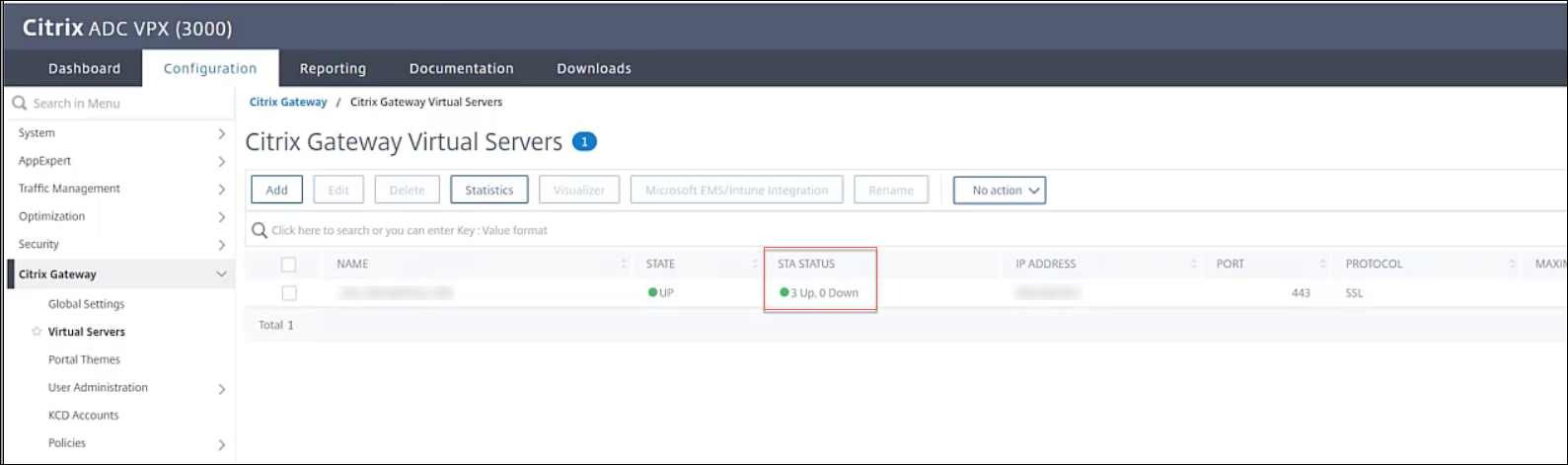 STA-Serverstatus UP