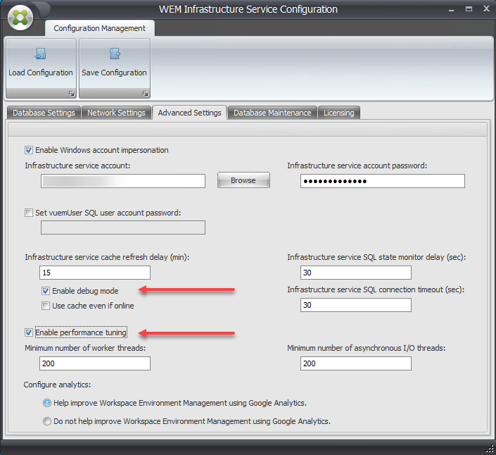 Config Infrastructure Services