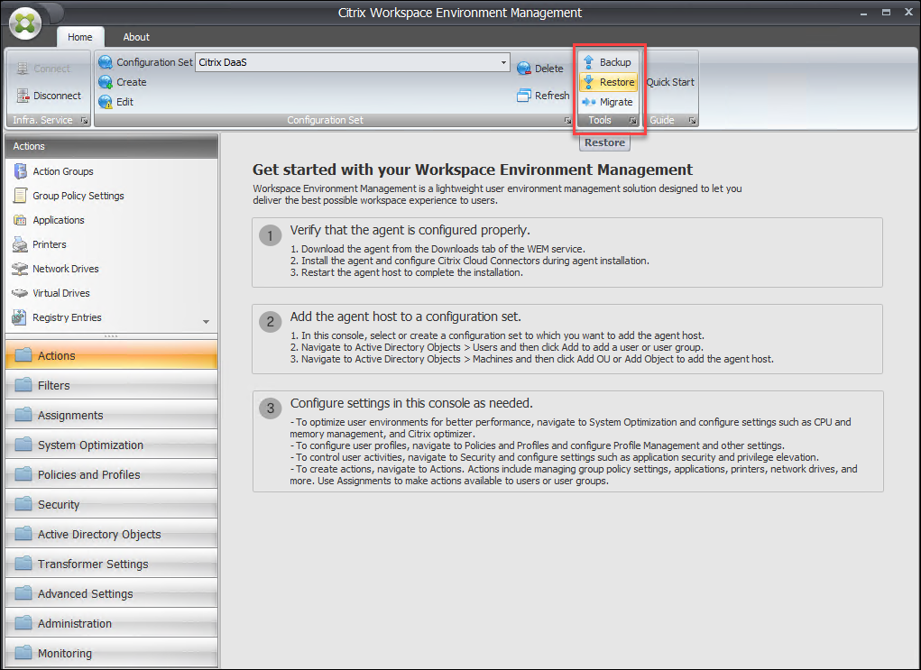 Install Administration Console