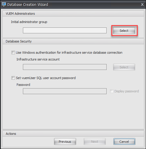 Crear base de datos WEM