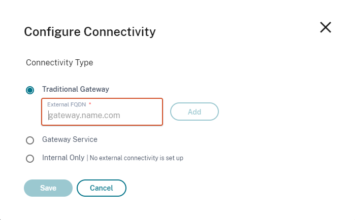 Wählen Sie ein traditionelles Gateway