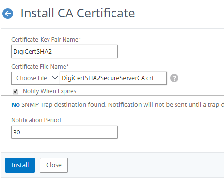 CA-Zertifikatinstallation