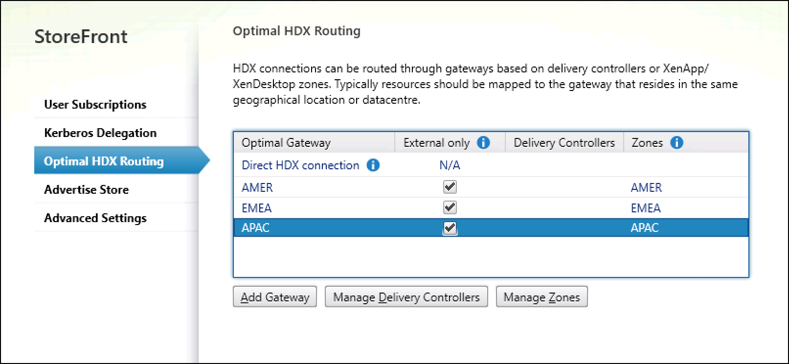 Redirección óptima de HDX