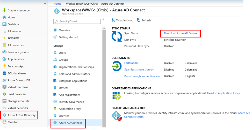 Download Azure AD connect