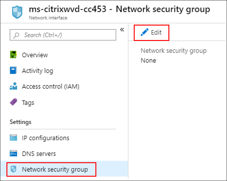 Cloud Connector - NW Sicherheitsgruppe Bearbeiten