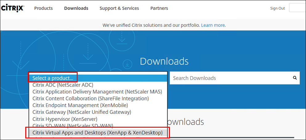 VDA Install - Select CVAD