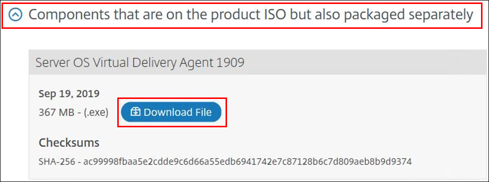 VDA Install - Select components