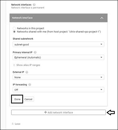 Network Settings panel