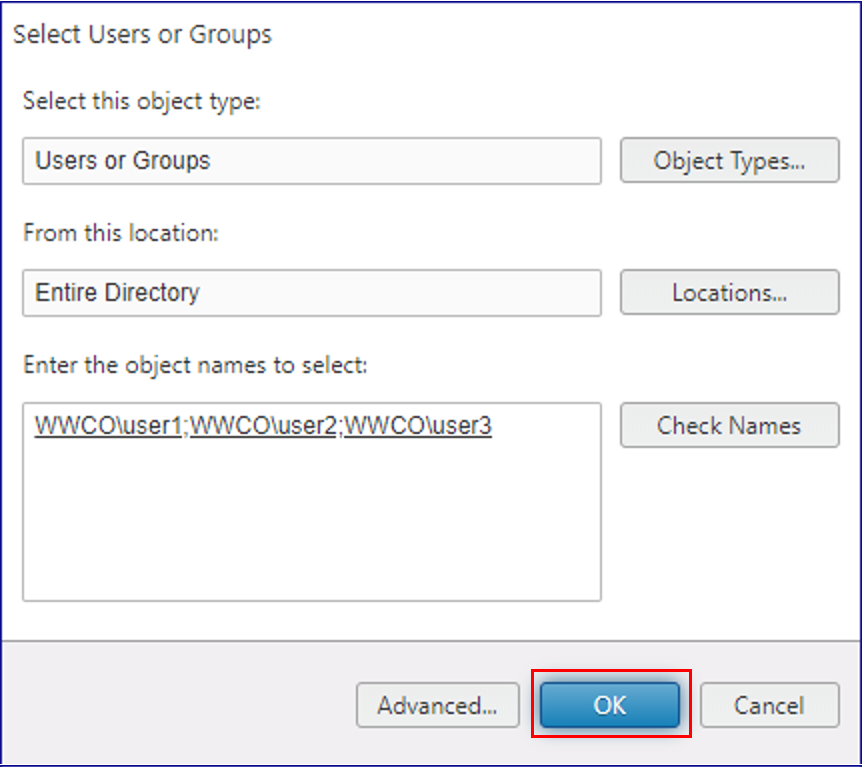 Citrix DaaS - Finish user selection