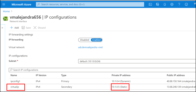 Configurar IP virtual