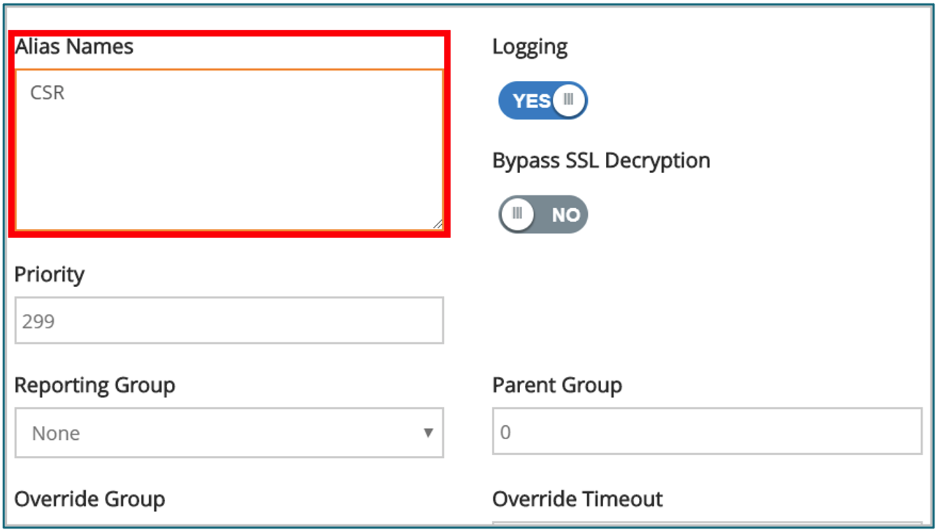 Citrix SIA AD エイリアスまたはグループの追加