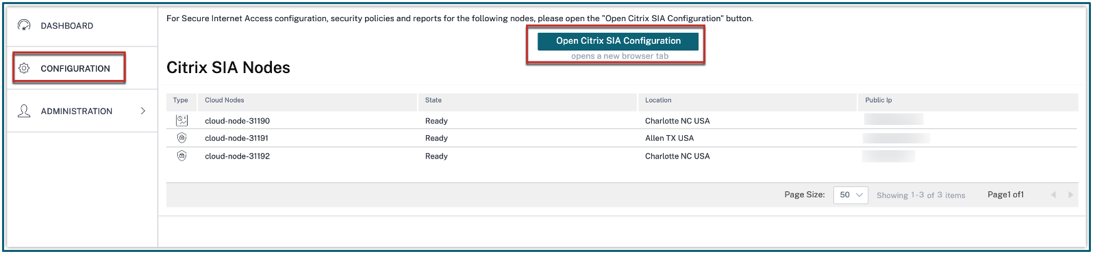 Configuration de Citrix SIA