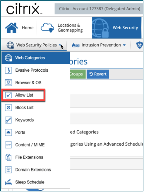 Citrix SIA 允许列表