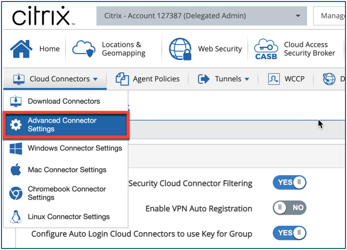 Citrix SIA 代理 ADV 设置