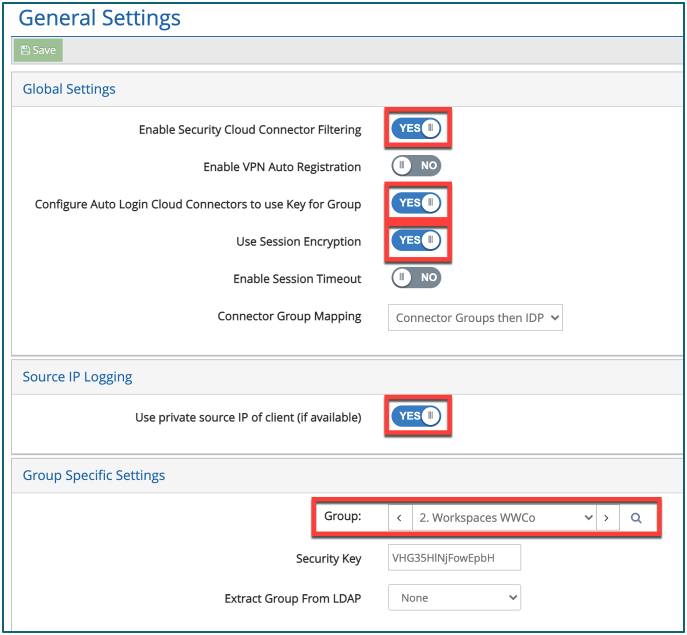 PARAMÈTRES ADV DE Citrix SIA AGENT ENREGISTRER