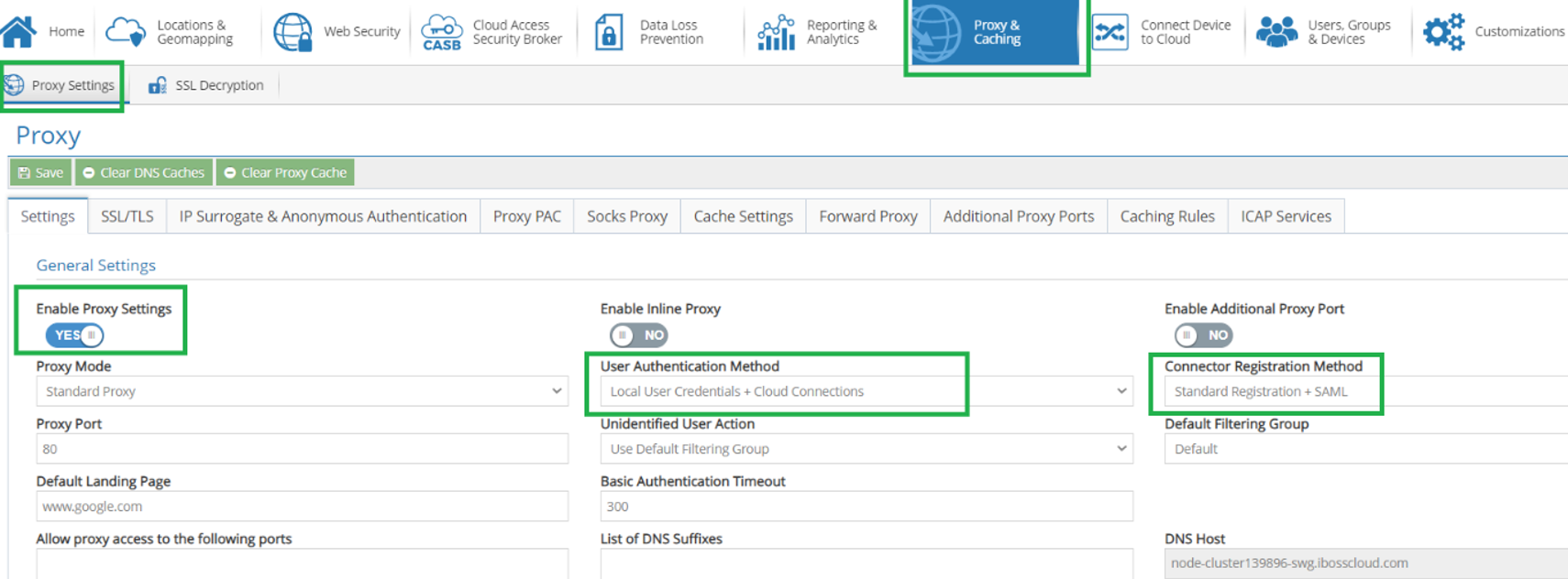 Citrix SIA Agent Proxy Settings