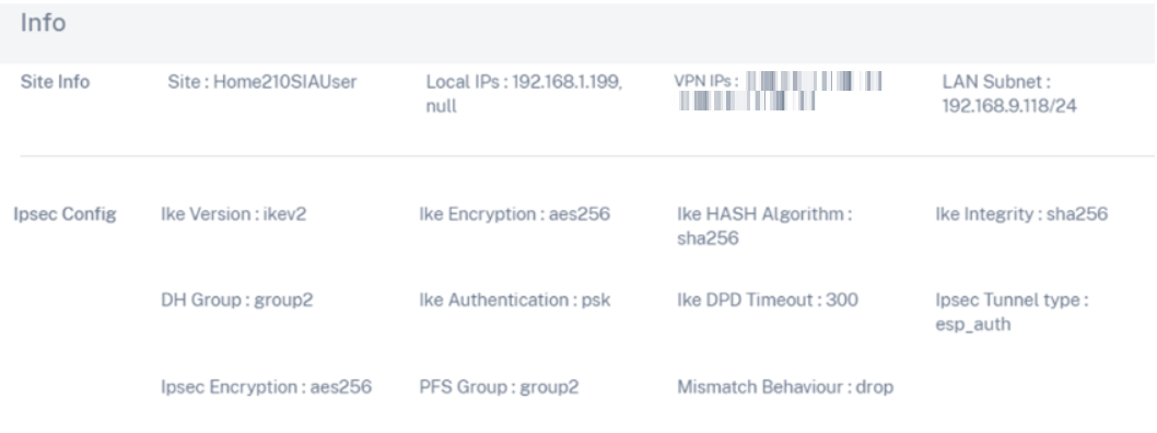 Citrix SIA Service Tunnel automated data