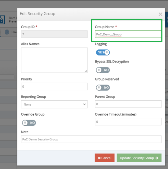 Creación de grupos de seguridad de Citrix SIA