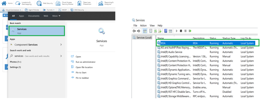 Vérifier l'état de l'agent Citrix SIA à partir des services Windows