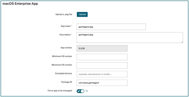 Citrix SIA AGENT MAC DEPLOY CEM上传