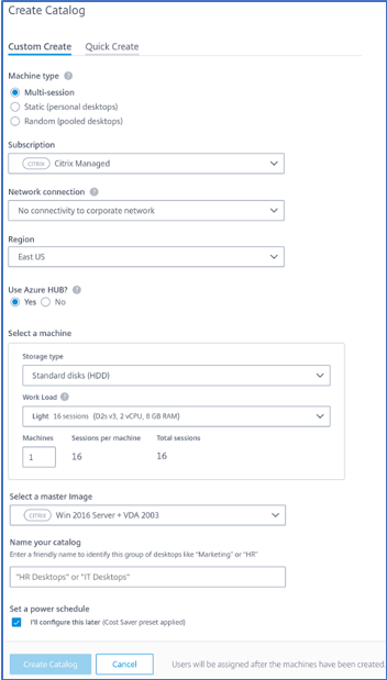 CVAD Standard - Création de catalogue