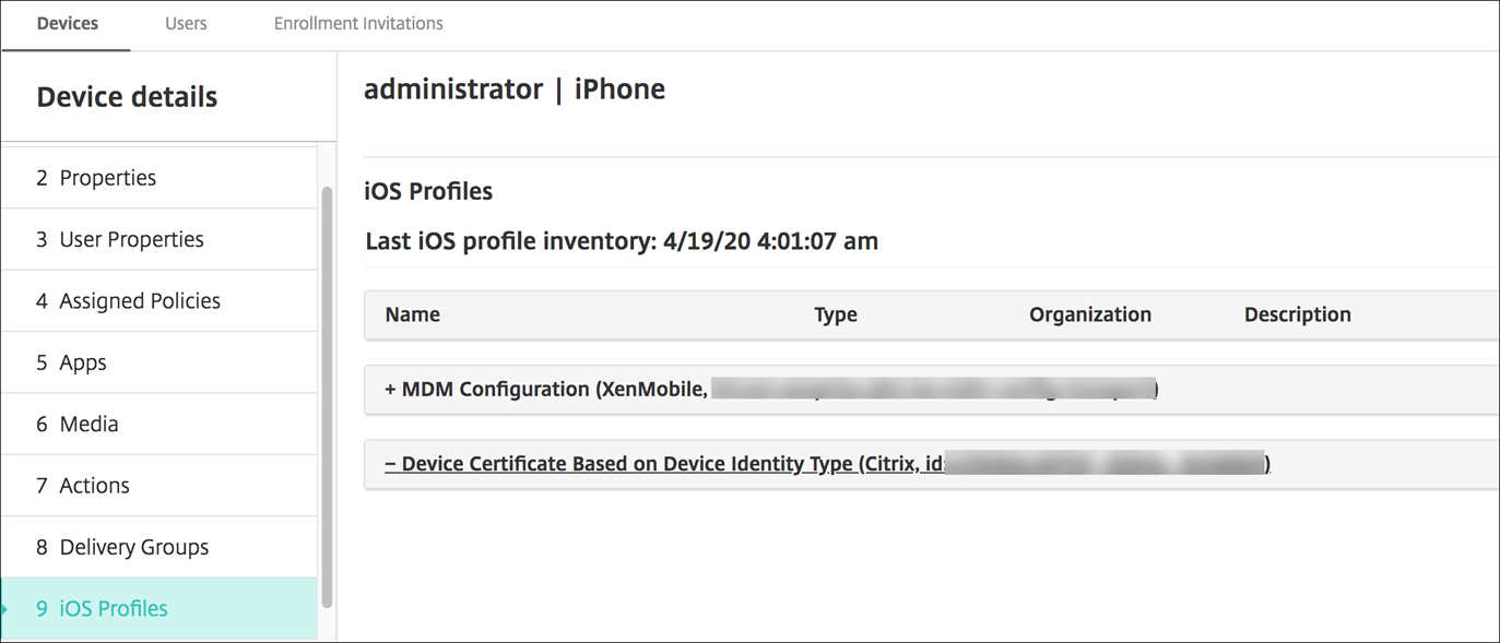 Device details