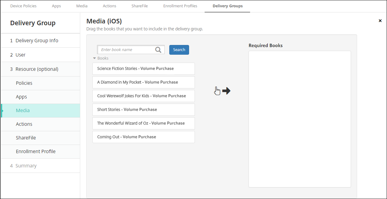 Configuration des livres