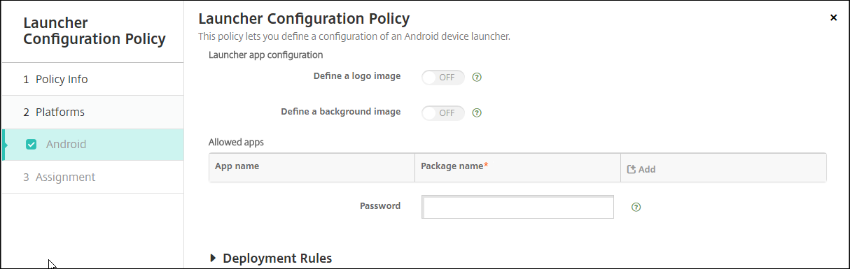 Imagen de la configuración del Launcher