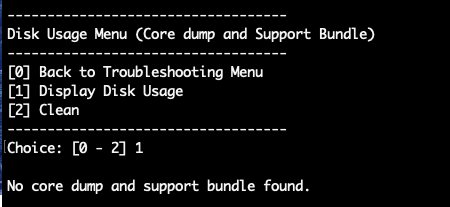 Disk Usage Menu