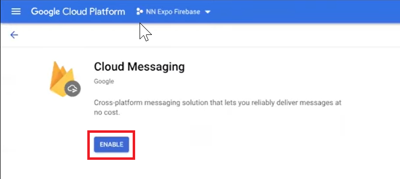 Habilitar Cloud Messaging