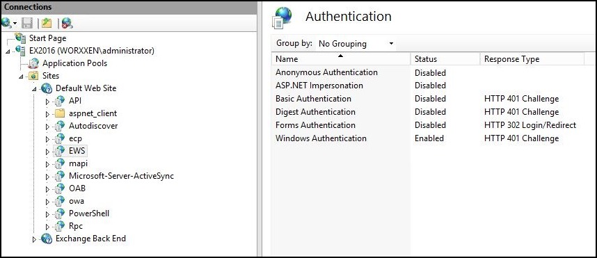 Image of IIS Manager Console