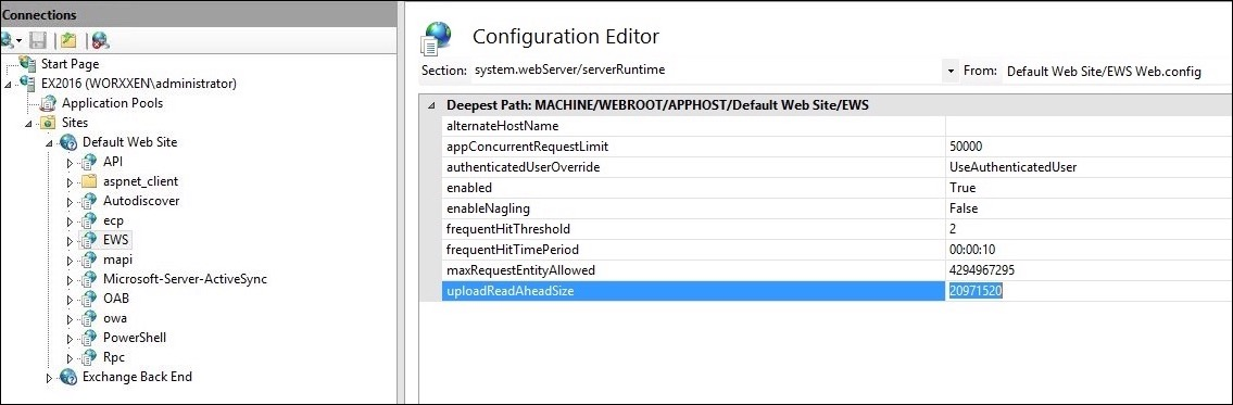 Image of IIS Manager Console