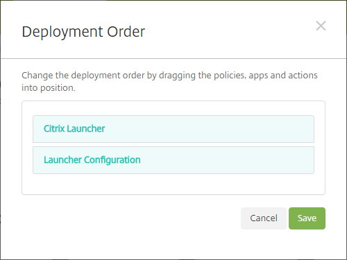 Image of launch deployment order