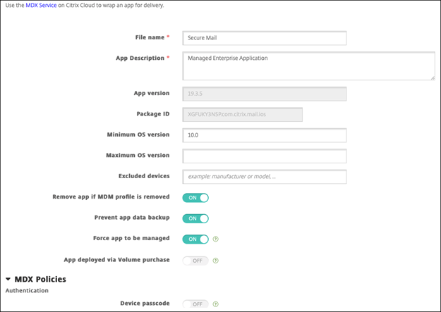 Compra de volume MDX está desativada