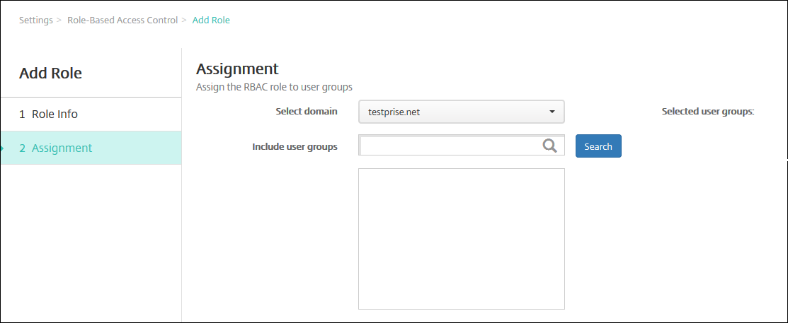 XenMobile RBAC configuration