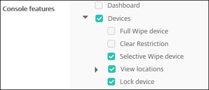 Configuración del control de acceso RBAC de XenMobile