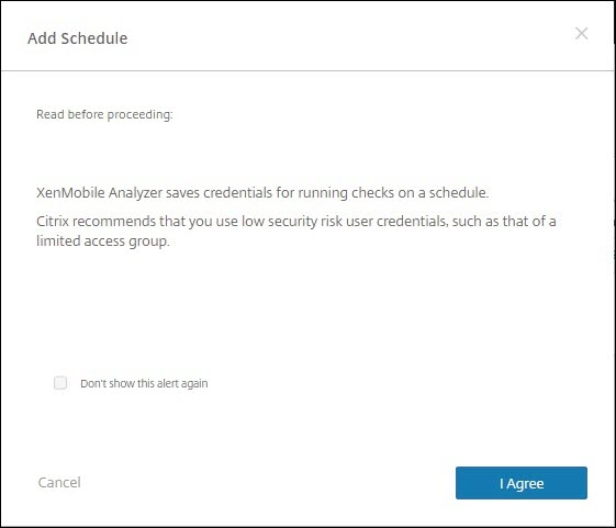 Imagen de la configuración y las comprobaciones de XenMobile Analyzer