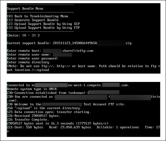 FTP upload commands