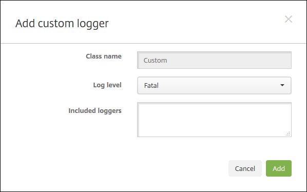 Imagen de la configuración de captura de registros