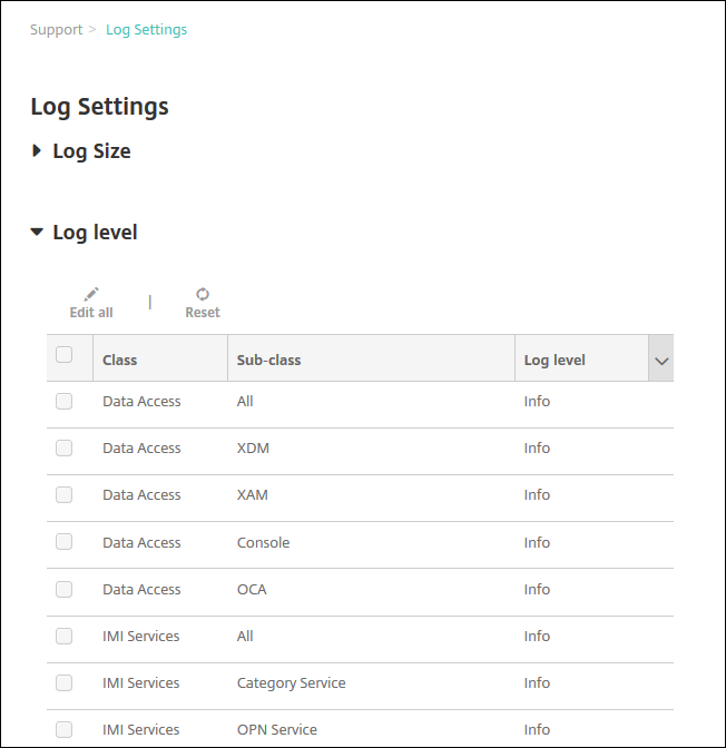 Imagen de la configuración de captura de registros