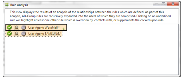 Imagen de la página de la consola del conector de Endpoint Management para Exchange ActiveSync