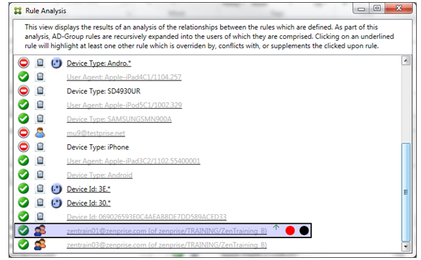 Image of Endpoint Management connector for Exchange ActiveSync console page