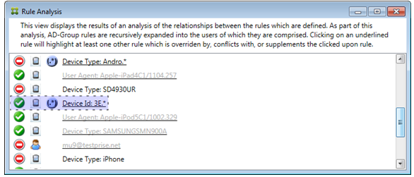 Imagen de la página de la consola del conector de Endpoint Management para Exchange ActiveSync