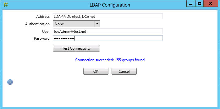 Imagen de la página de la consola del conector de Endpoint Management para Exchange ActiveSync