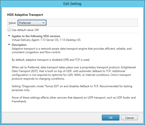 HDX Adaptive Transport Policy